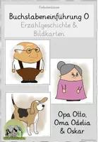 Vorschau - Präsentationen/Tafelbilder - Buchstabeneinführung O - Erzählgeschichte mit Bildkarten - Deckblatt