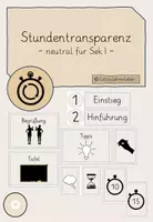Vorschau - Bildkarten - Stundentransparenz - Sekundarstufe - Deckblatt