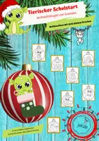 Vorschau - Arbeitsblätter - Tierischer Schulstart – Weihnachten mit dem kleinen Drachen – Weihnachtskugeln zum Ausmalen - Deckblatt