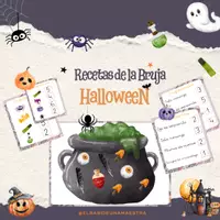 Vista previa - Juegos / Gamificación - HALLOWEEN - LECTOESRITURA: Recetas de la bruja. - Portada