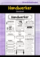 Vorschau - Arbeitsblätter - Steckbrief Handwerker - Deckblatt