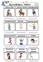 anteprima - Esercizi - Inglese Fogli di lavoro: Hobbies - Pagina 1