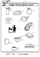 anteprima - Esercizi - Inglese Fogli di lavoro: Breakfast - Pagina 3
