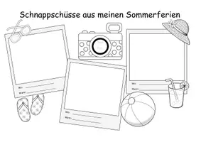 Vorschau - Arbeitsblätter - Schnappschüsse aus meinen Sommerferien - Deckblatt