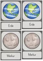 Vorschau - Stationenlernen - Planeten - Nomenklaturkarten nach Montessori (3-Teile-Karten) - Seite 3