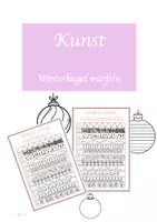 Vorschau - Unterrichtsreihen - Kunst: Winterkugeln / Weihnachtskugeln würfeln - Deckblatt