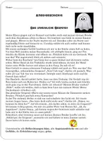 Vorschau - Arbeitsblätter - Angstgeschichte - Seite 1