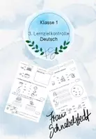 Vorschau - Test - Lernzielkontrolle Deutsch Klasse 1 (erste Silben und Wörter lesen, Anlaute) - Deckblatt