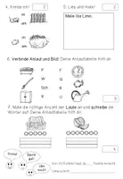 Vorschau - Test - Lernzielkontrolle Deutsch Klasse 1 (erste Silben und Wörter lesen, Anlaute) - Seite 2