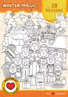 Aperçu - Cliparts/Visuels - Magie de l'hiver | 28 Cliparts d'hiver | N&B - Page de couverture