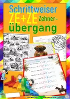Vorschau - Arbeitsblätter - Stufe 6b: Der schrittweise Zehnerübergang ZE+ZE vom Typ 43+28 (± Lehrgang Zahlenraum 100, Stufe 6/8) - Deckblatt