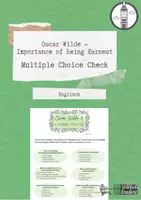 Vorschau - Arbeitsblätter - Oscar Wilde - Multiple Choice Questions (mit Lösungsvorschlag) - Deckblatt