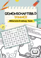 Vorschau - Mal- und Bastelvorlagen - Gemeinschaftsbild für die Klasse - Der Sommer - Deckblatt