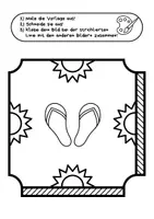 Vorschau - Mal- und Bastelvorlagen - Gemeinschaftsbild für die Klasse - Der Sommer - Seite 3