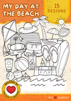Aperçu - Cliparts/Visuels - Ma journée à la plage | 15 Vacation Clipart | N&B - Page de couverture