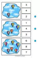 Vorschau - Spiele - Zählen bis 10 Klammerkarten Ballons - Seite 2