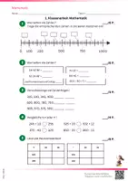 Vorschau - Test - KLASSENARBEIT Mathematik 3.Klasse - Deckblatt