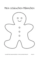 Vorschau - Arbeitsblätter - Mein Lebkuchen-Männchen: Ausmalbild Weihnachten - Seite 2