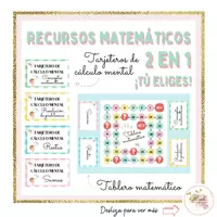 Vista previa - Refuerzo / NEE / Materiales de apoyo - Recursos matemáticos - Tarjetas de cálculo mental y tablero - Portada