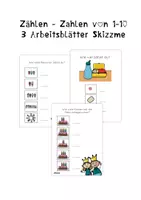 Vorschau - Arbeitsblätter - Zählen Zahlen von 1-10 - Deckblatt