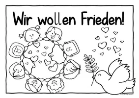 Vorschau - Mal- und Bastelvorlagen - Unsere Friedensleine - Seite 3