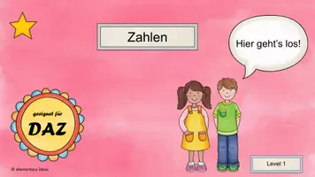 Vorschau - Interaktives Material - Wortschatz DAZ / Lesen: Zahlen (1-20), interaktive PDF - Seite 1