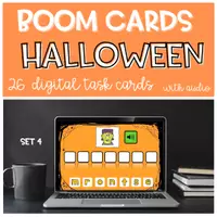 Aperçu - Apprentissages en autonomie - BOOM CARDS Vocabulaire Orthographe HALLOWEEN Set 4 - Page de couverture