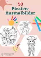 Vorschau - Mal- und Bastelvorlagen - 50 Piraten-Ausmalbilder für Kinder - Deckblatt