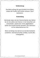 Vorschau - Spiele - Zählen bis 10 Klammerkarten Schokolade - Seite 1