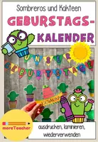 Vorschau - Poster - Materialpaket: Geburtstagskalender #edukisommerschnapper - Deckblatt