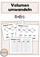 Vorschau - Fördermaterial/Inklusion - Flächen und Volumen umwandeln - Mathe - Deckblatt