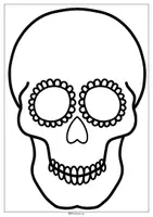 Vorschau - Mal- und Bastelvorlagen - El Día de los Muertos - Gestalte deinen Totenkopf (Tag der Toten) - Seite 2