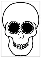Vorschau - Mal- und Bastelvorlagen - El Día de los Muertos - Gestalte deinen Totenkopf (Tag der Toten) - Seite 3