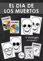 Vorschau - Mal- und Bastelvorlagen - El Día de los Muertos - Gestalte deinen Totenkopf (Tag der Toten) - Deckblatt