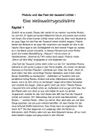 Vorschau - Arbeitsblätter - Weihnachtsgeschichte und Aufgaben_ Mukolu und das Fest der tausend Lichter- Kapitel 1/ Adventsgeschichte/Adventszeit - Seite 1