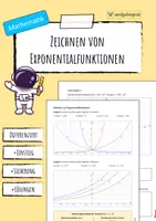 Vorschau - Arbeitsblätter - EXPONENTIALFUNKTIONEN zeichnen - (Exponentialfunktionen) - Deckblatt