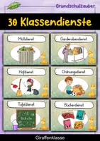 Vorschau - Präsentationen/Tafelbilder - 30 Giraffen Klassendienste für die Giraffenklasse - Deckblatt