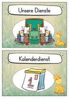 Vorschau - Präsentationen/Tafelbilder - 30 Giraffen Klassendienste für die Giraffenklasse - Seite 1