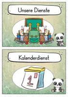 Vorschau - Präsentationen/Tafelbilder - 30 Panda Klassendienste für die Pandaklasse - Seite 1