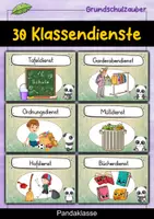 Vorschau - Präsentationen/Tafelbilder - 30 Panda Klassendienste für die Pandaklasse - Deckblatt