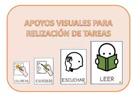Vista previa - Refuerzo / NEE / Materiales de apoyo - APOYOS VISUALES PARA TAREAS - Portada