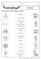 Aperçu - Feuilles d'exercices - Vocabulaire: En hiver - Page 2