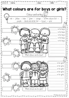 Vorschau - Arbeitsblätter - Arbeitsmaterialien zum Bilderbuch "Pink is for boys" - Colours - Seite 1