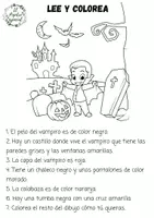 Vista previa - Refuerzo / NEE / Materiales de apoyo - LEE Y COLOREA HALLOWEEN - página 2