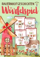 Vorschau - Mal- und Bastelvorlagen - 🎲 Würfelspiel - Der BAUERNHOF 👩🌾 - Freiarbeit/kreativ - Deckblatt