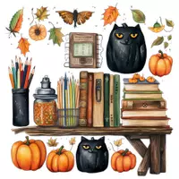 Vorschau - Arbeitsblätter - Halloween Sticker Teil 1, transparente PNG Stickerbögen für Arbeitsblätter, Whiteboards und Goodnotes o.ä. - Seite 3