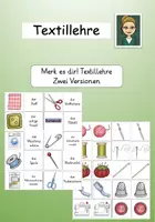 Vorschau - Spiele - Merk es dir! Textillehre - zwei Versionen - Deckblatt