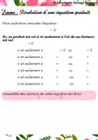Aperçu - Apprentissages en autonomie - Support : Résolution d’une équation du premier degré - Page 1