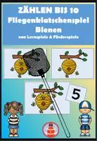 Vorschau - Spiele - Zählen bis 10 Fliegenklatschenspiel Bienen - Deckblatt