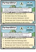 Vorschau - Aufgabenkarten - Partnerdiktat "Auf dem Skaterplatz" dreifach differenziert - Sommer - DaZ / DaF / Deutsch - Seite 2